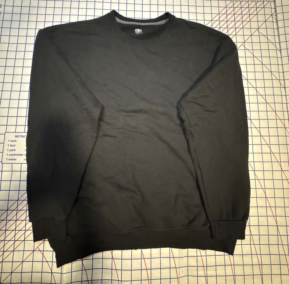 Athletic Works Men's Black Crew Neck Fleece Sweatshirt XL 46-48
